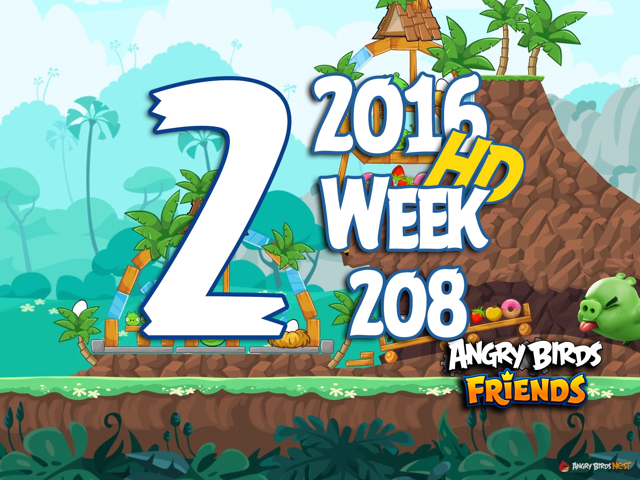 Angry Birds Friends Tournament Level 2 Week 208 Walkthrough | May 12th 2016