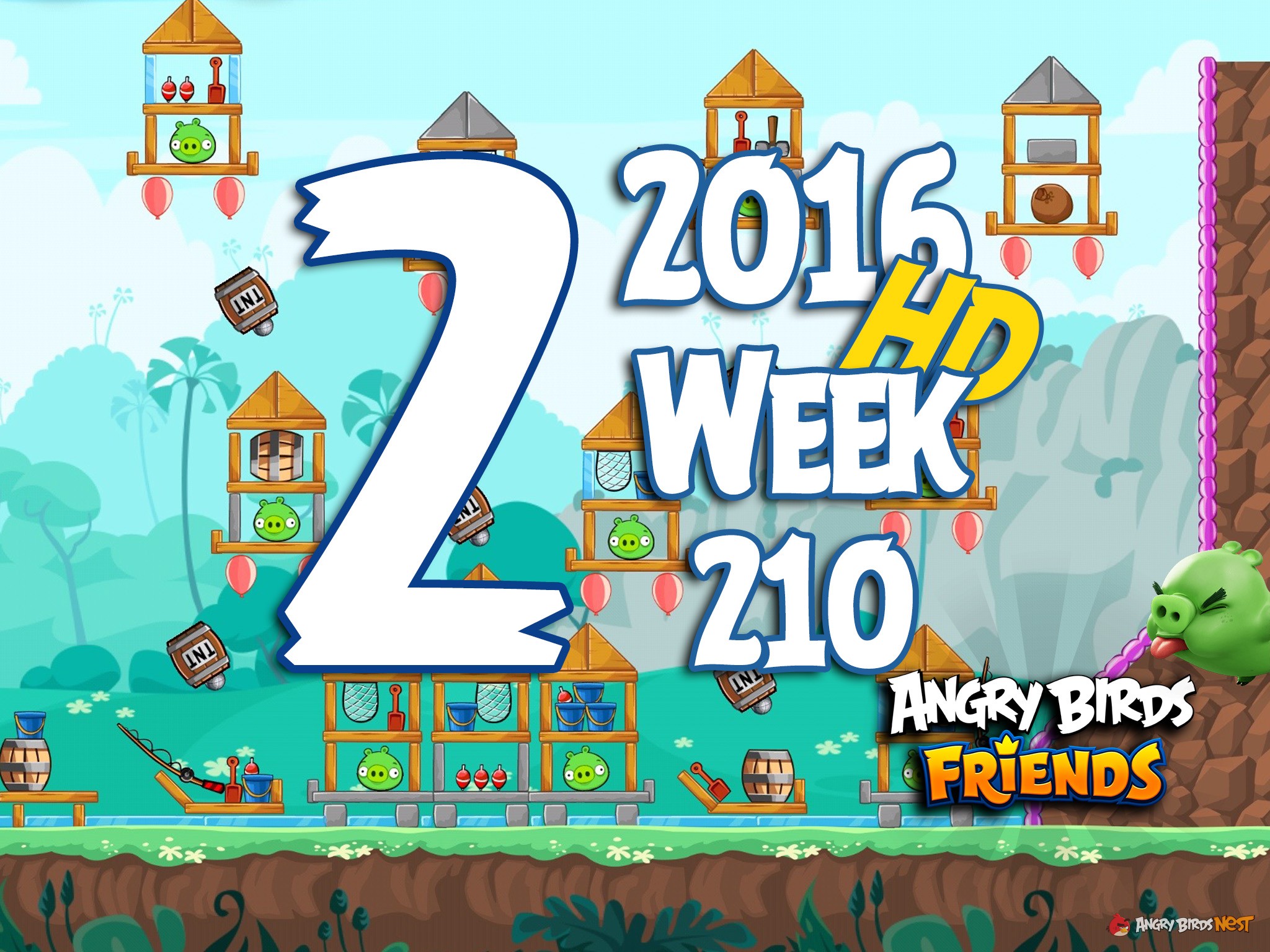 Angry Birds Friends Tournament Level 2 Week 210 Walkthrough | May 26th 2016