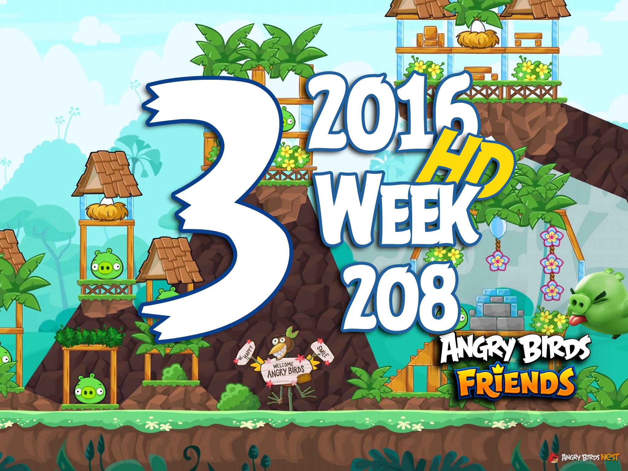 Angry Birds Friends Tournament Level 3 Week 208 Walkthrough | May 12th 2016