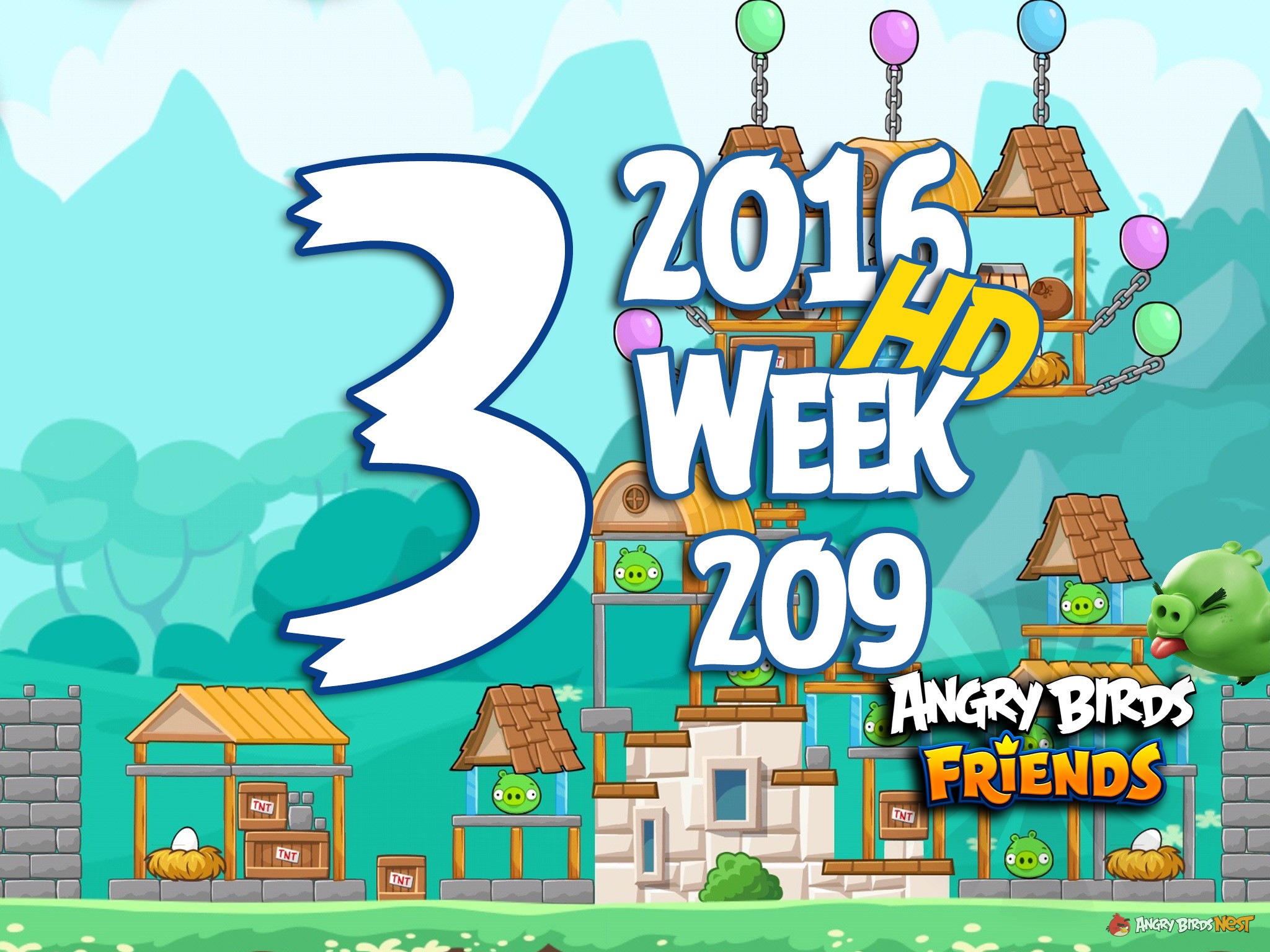 Angry Birds Friends Tournament Level 3 Week 209 Walkthrough | May 19th 2016