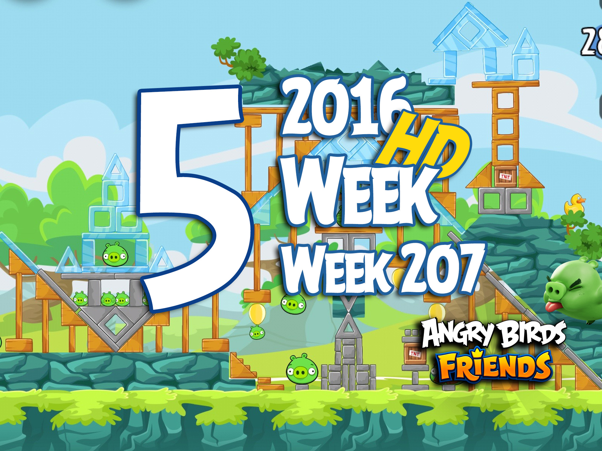 Angry Birds Friends Tournament Level 5 Week 207 Walkthrough | May 5th 2016