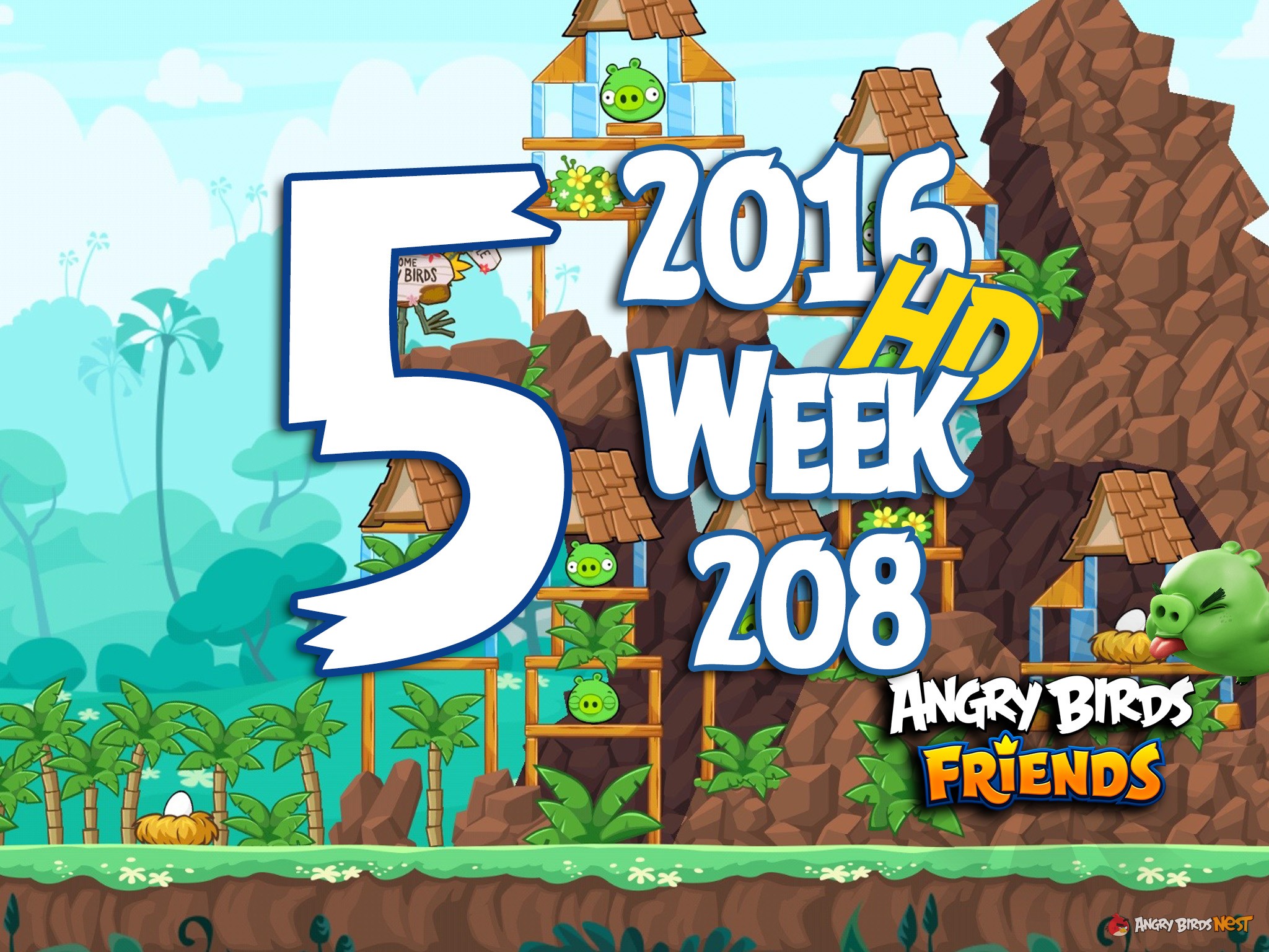 Angry Birds Friends Tournament Level 5 Week 208 Walkthrough | May 12th 2016
