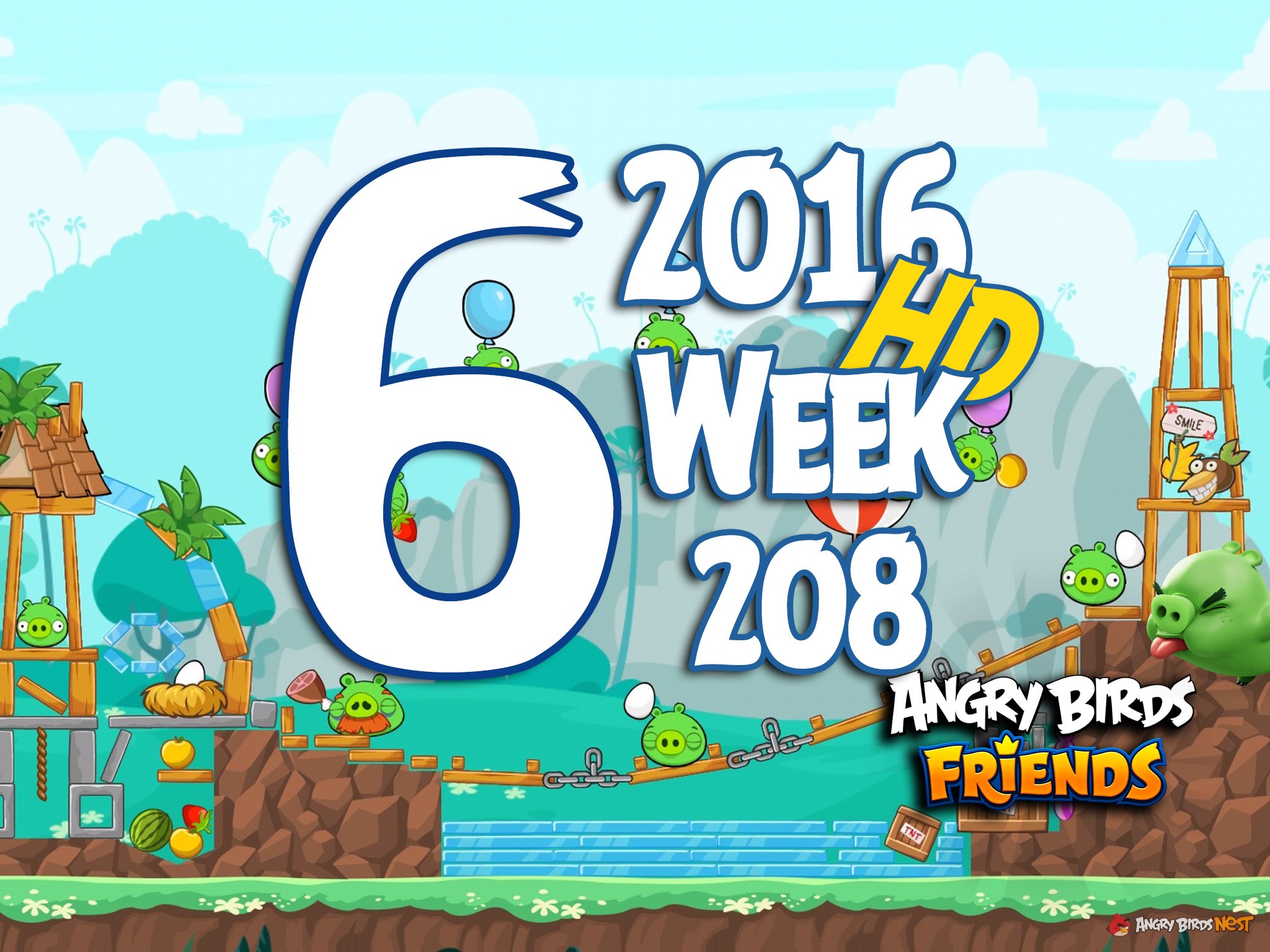 Angry Birds Friends Tournament Level 6 Week 208 Walkthrough | May 12th 2016