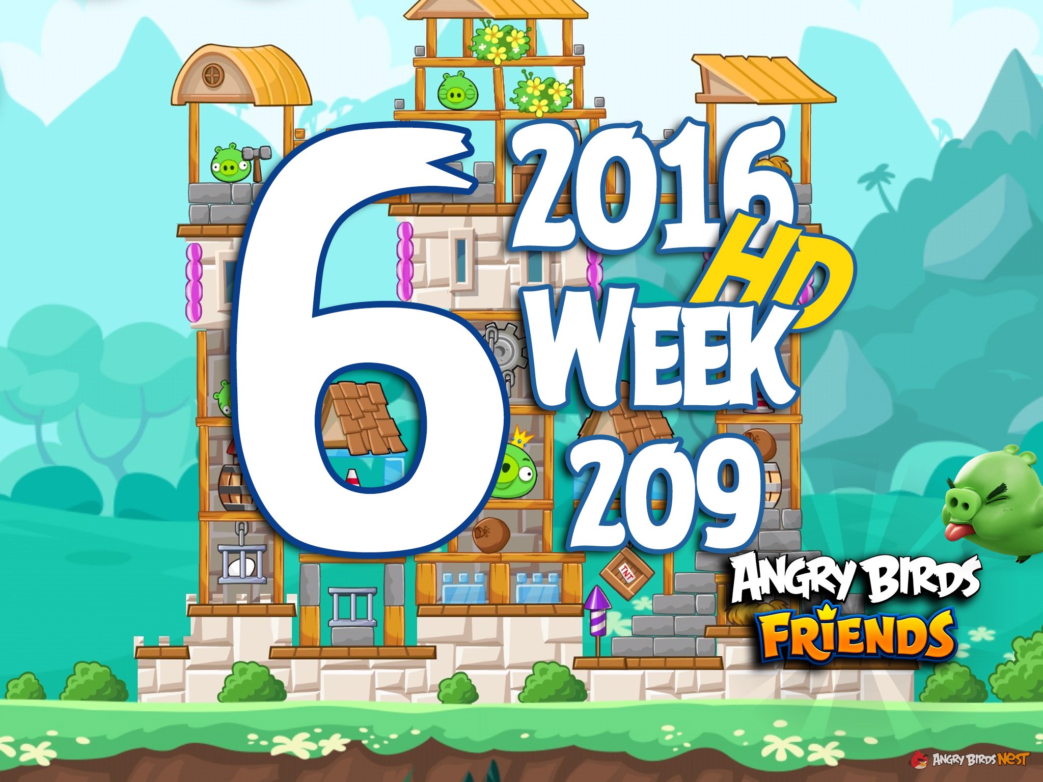 Angry Birds Friends Tournament Level 6 Week 209 Walkthrough | May 19th 2016