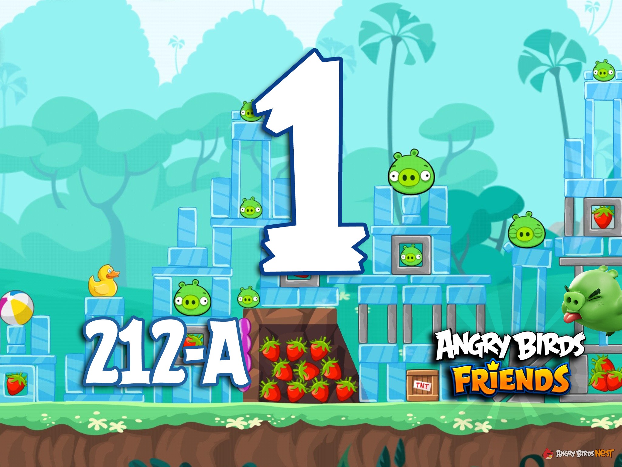 Angry Birds Friends Tournament Level 1 Week 212 Walkthrough