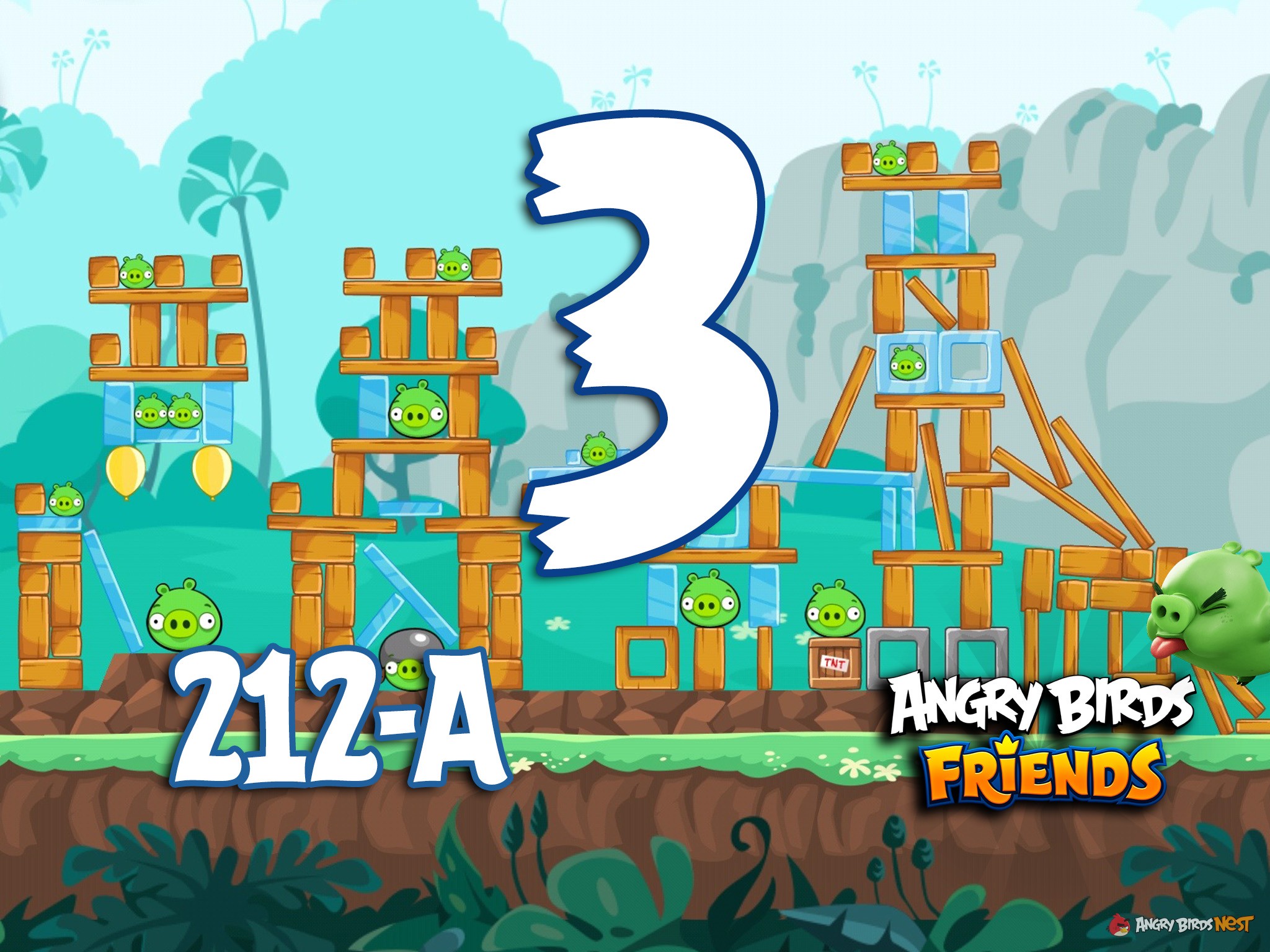 Angry Birds Friends Tournament Level 3 Week 212 Walkthrough