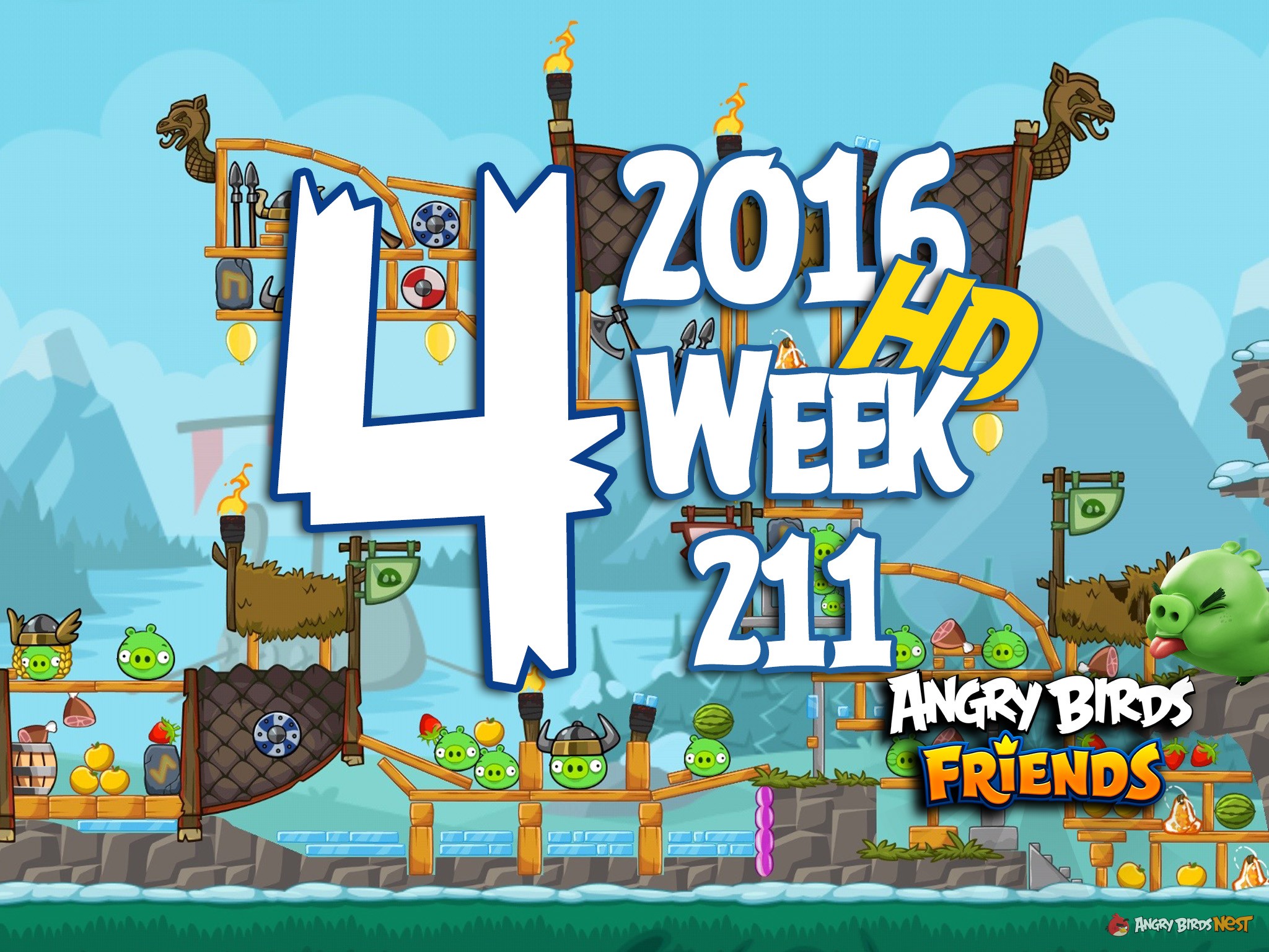 Angry Birds Friends Tournament Level 4 Week 211 Walkthrough | 2016