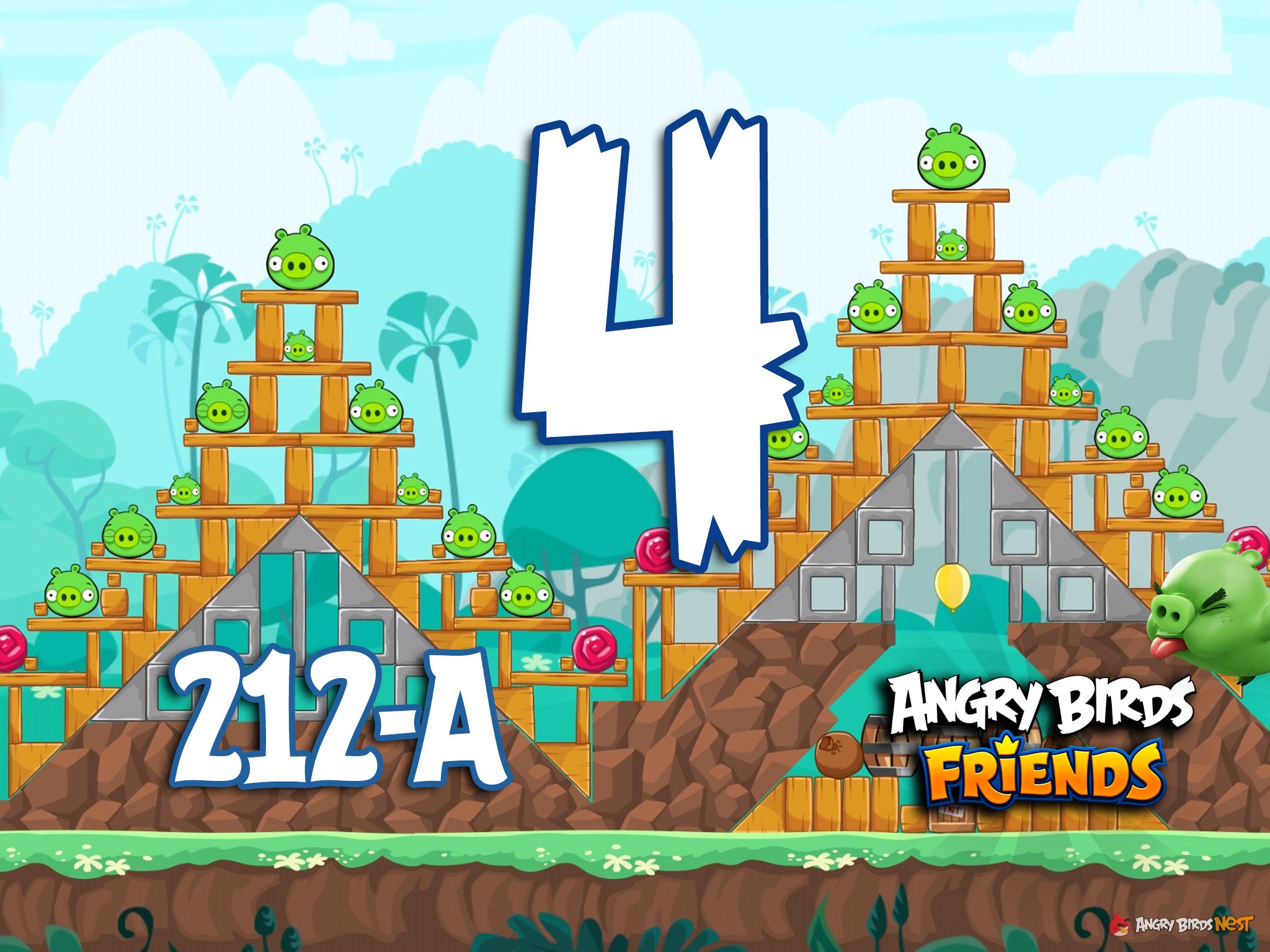 Angry Birds Friends Tournament Level 4 Week 212 Walkthrough