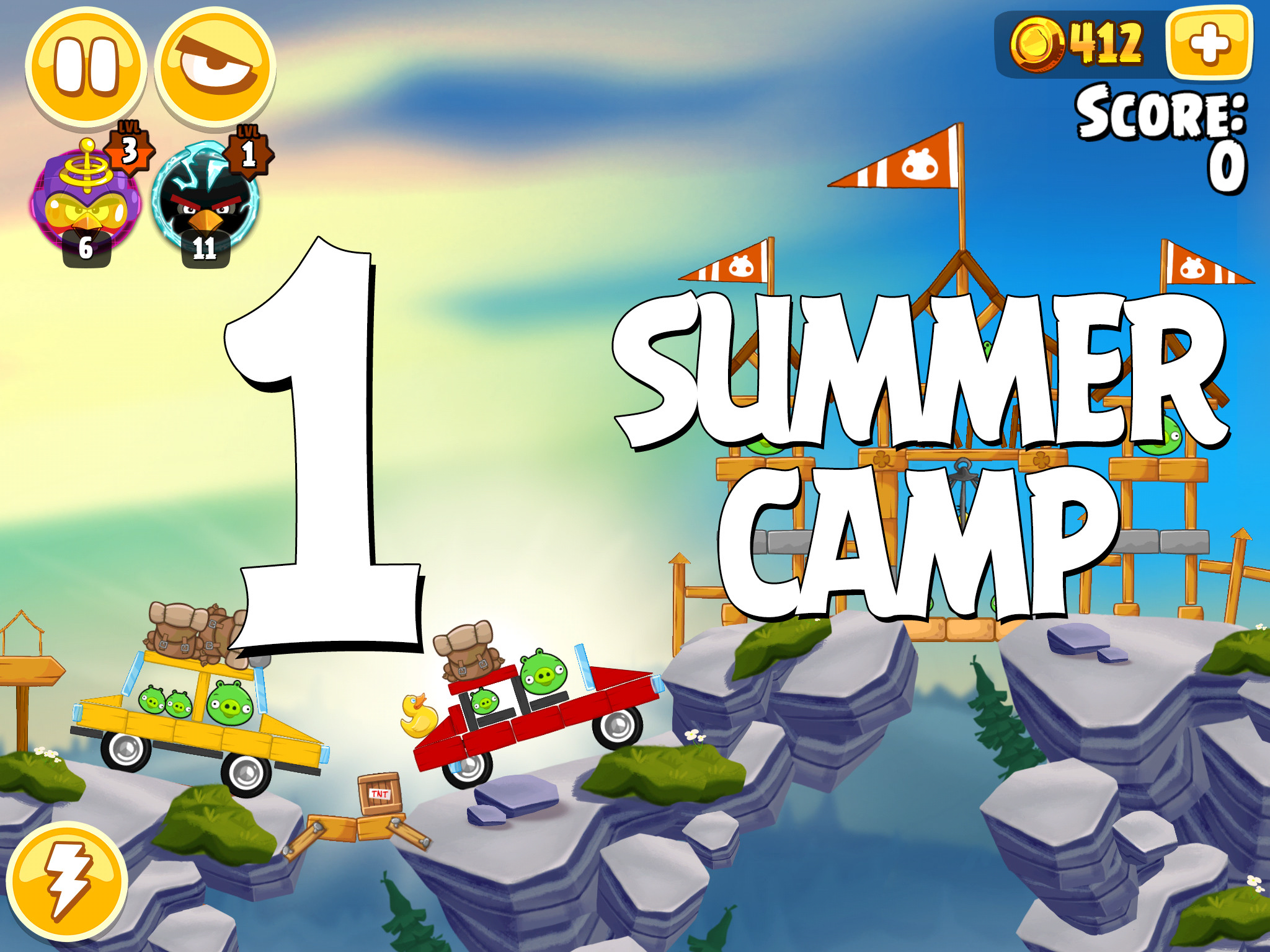Angry-Birds-Seasons-Summer-Camp-Level-1