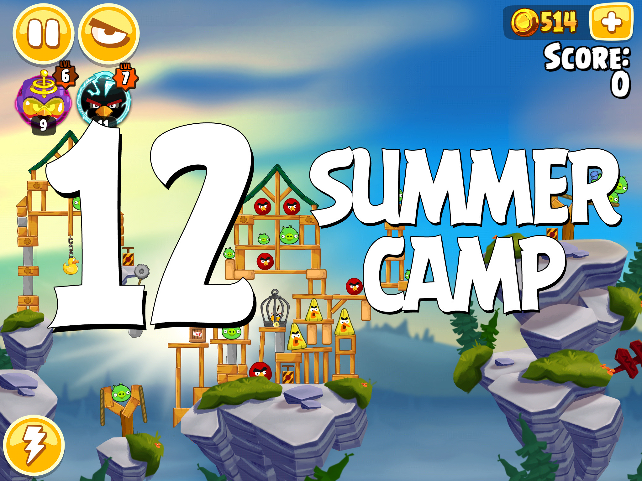 Angry-Birds-Seasons-Summer-Camp-Level-12