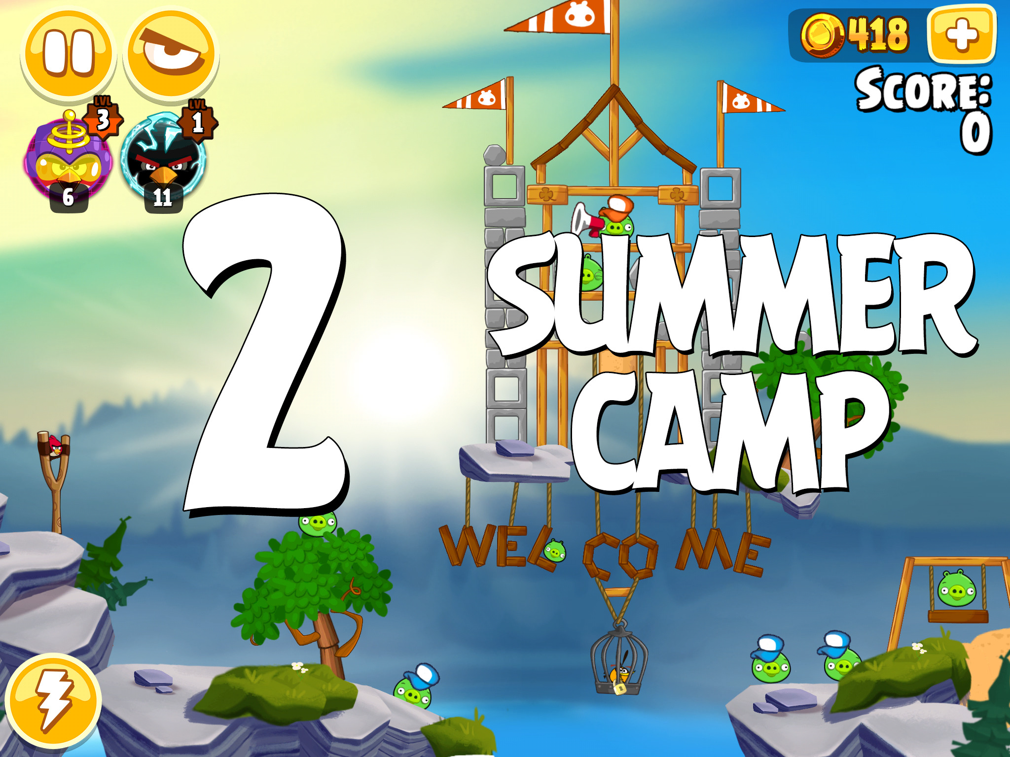 Angry-Birds-Seasons-Summer-Camp-Level-2