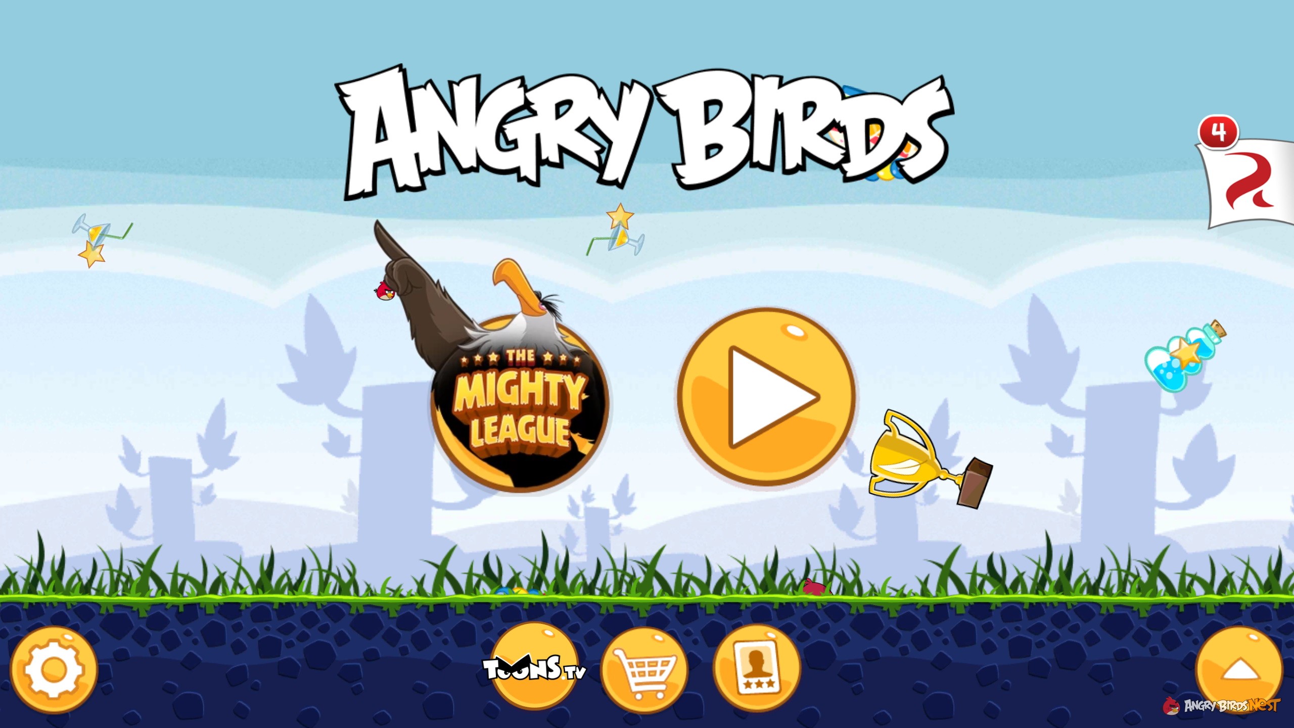 Angry Birds Classic Mighty League Button