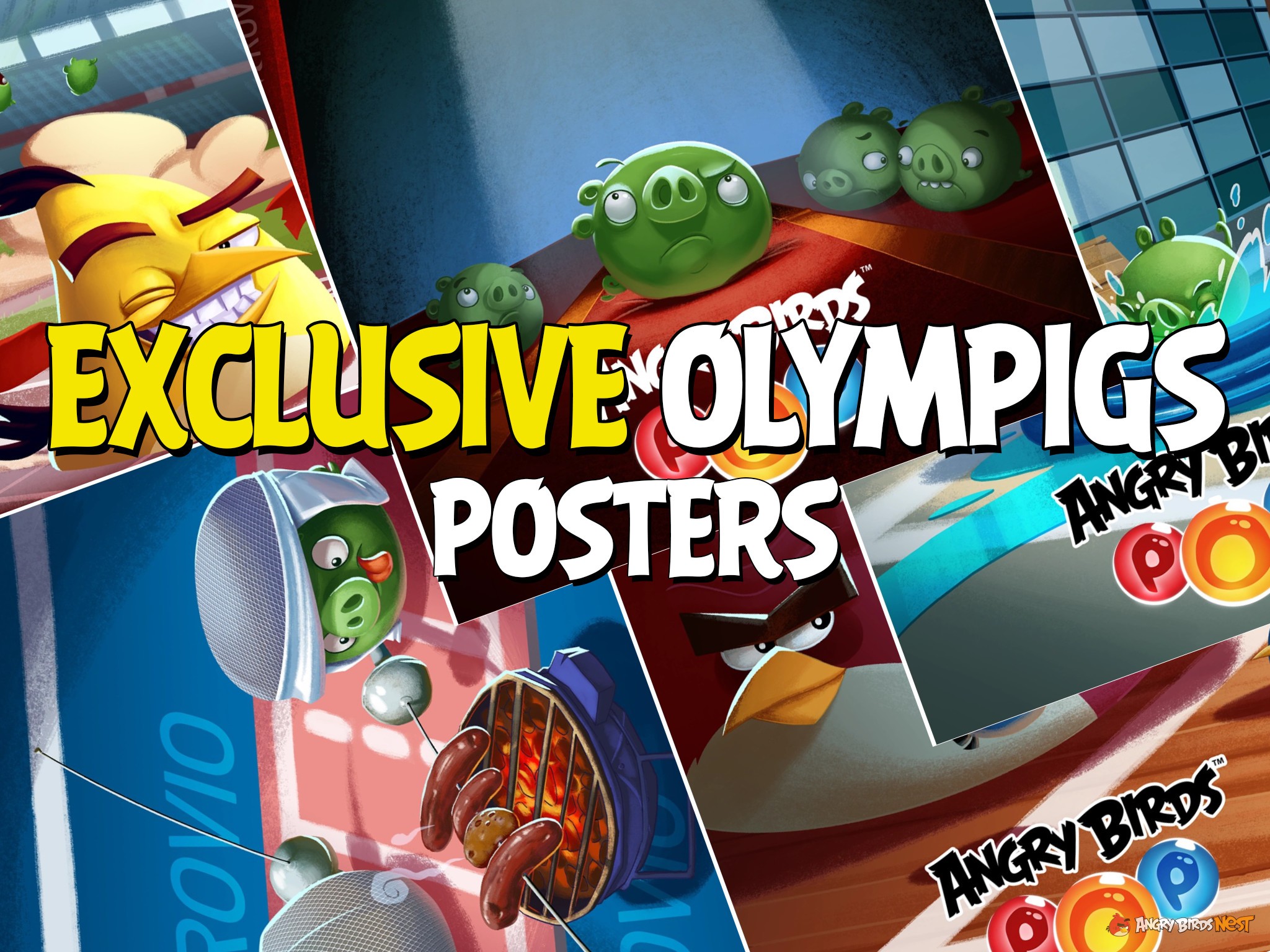 Angry Birds Pop Exclusive Olympigs Posters