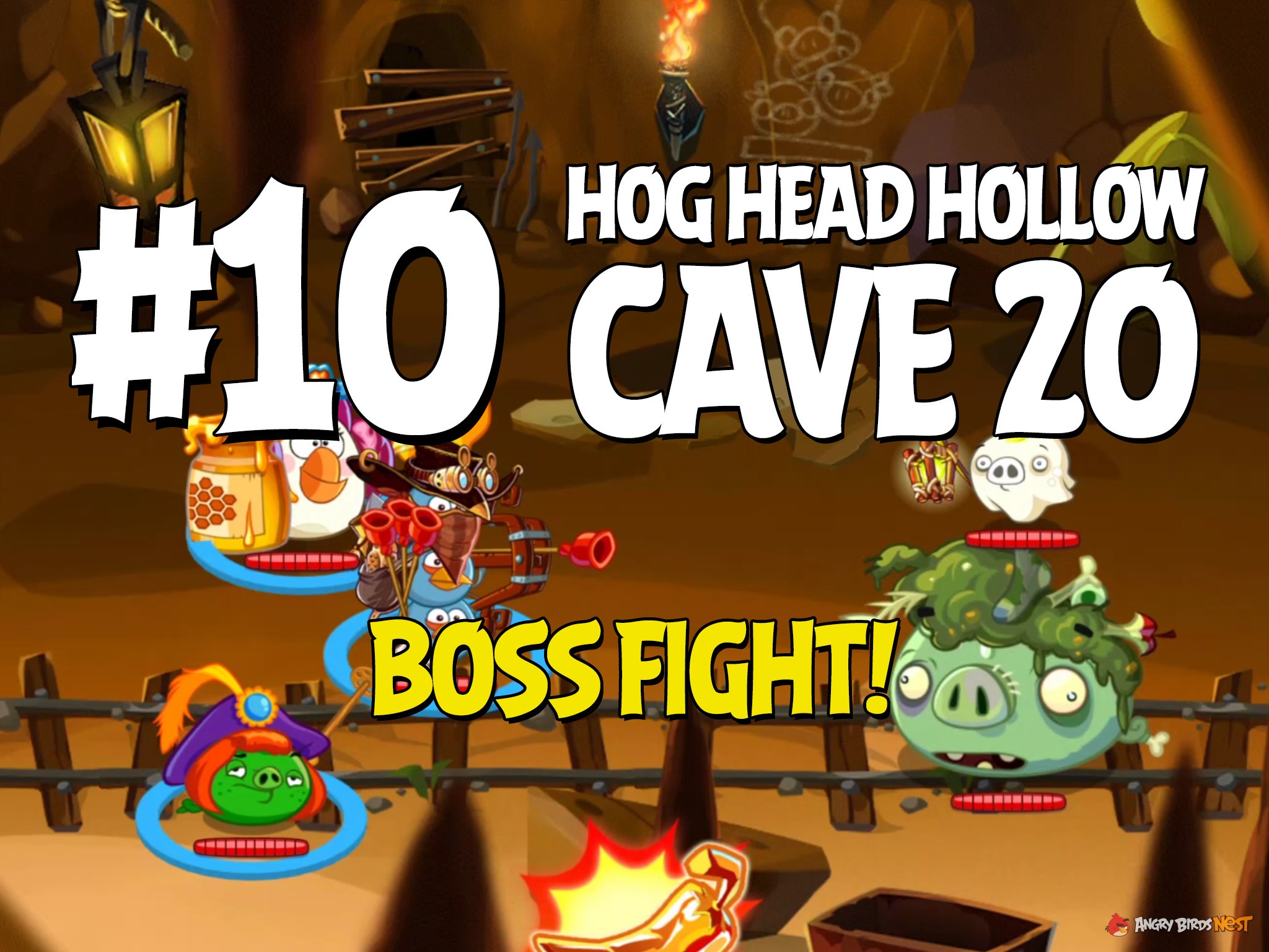 Angry-Birds-Epic-Cave-20-Final-Boss-Level-10-Hog-Head-Hollow