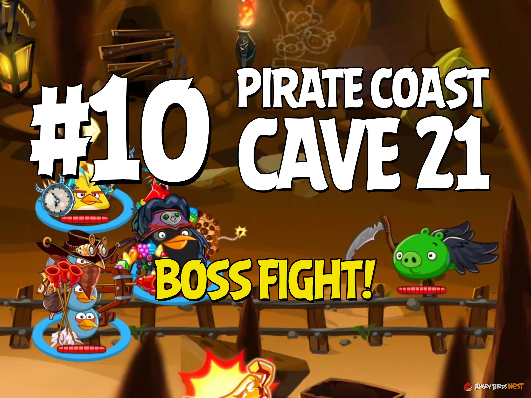 Angry-Birds-Epic-Cave-21-Final-Boss-Level-10-Pirate-Coast
