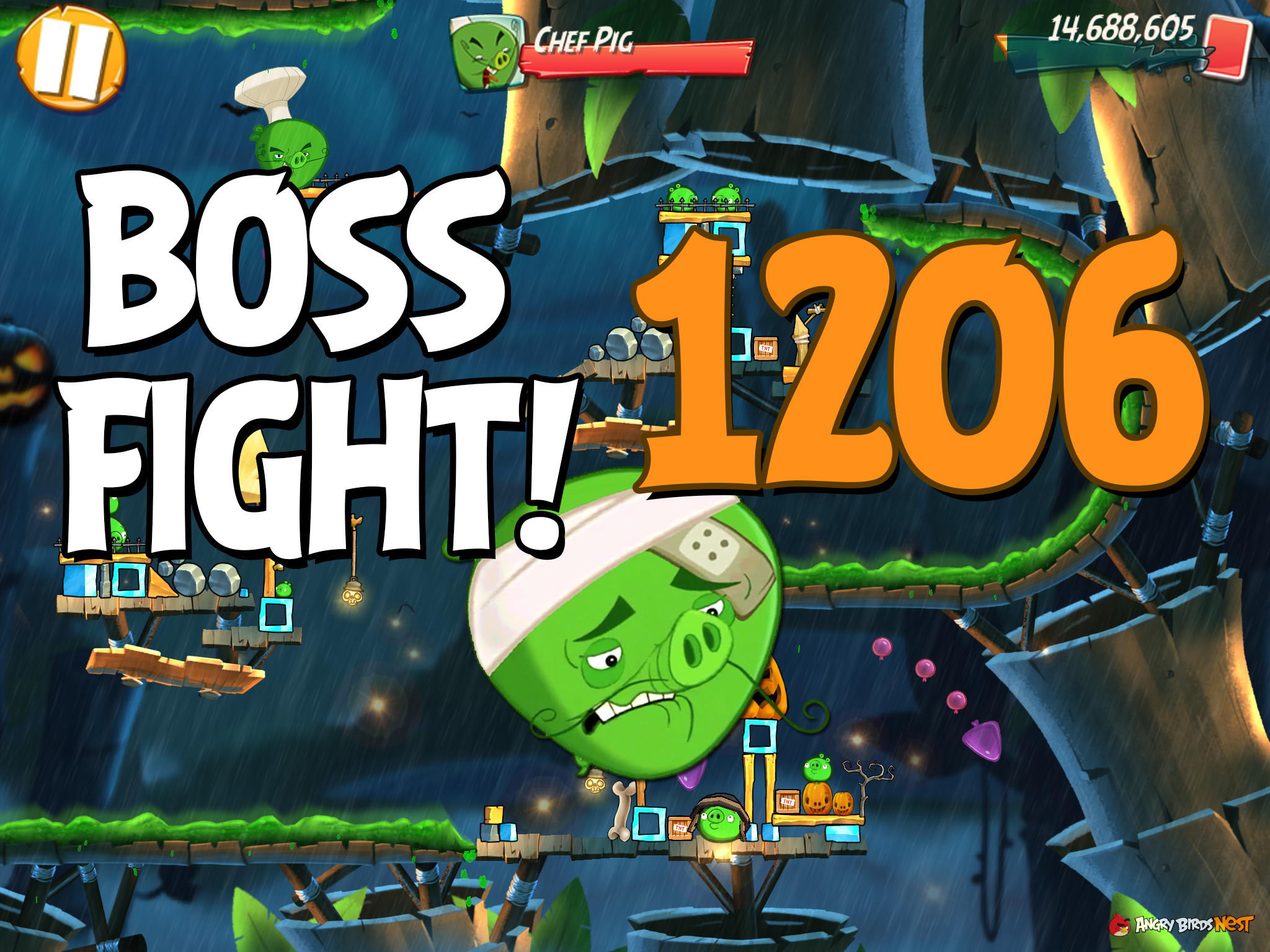 Angry Birds 2 Boss Fight Level 1206