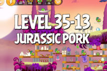 Angry Birds Jurassic Pork Level 35-13 Walkthrough