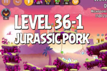 Angry Birds Jurassic Pork Level 36-1 Walkthrough