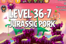 Angry Birds Jurassic Pork Level 36-7 Walkthrough