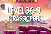 Angry Birds Jurassic Pork Level 36-9 Walkthrough