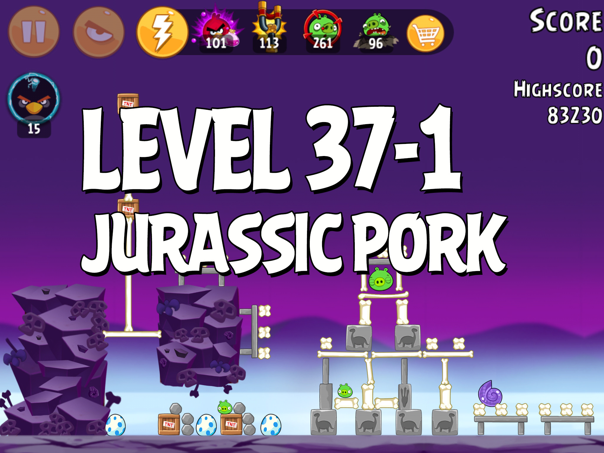 Angry-Birds-Jurassic-Pork-Level-37-1