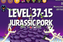 Angry Birds Jurassic Pork Level 37-15 Walkthrough