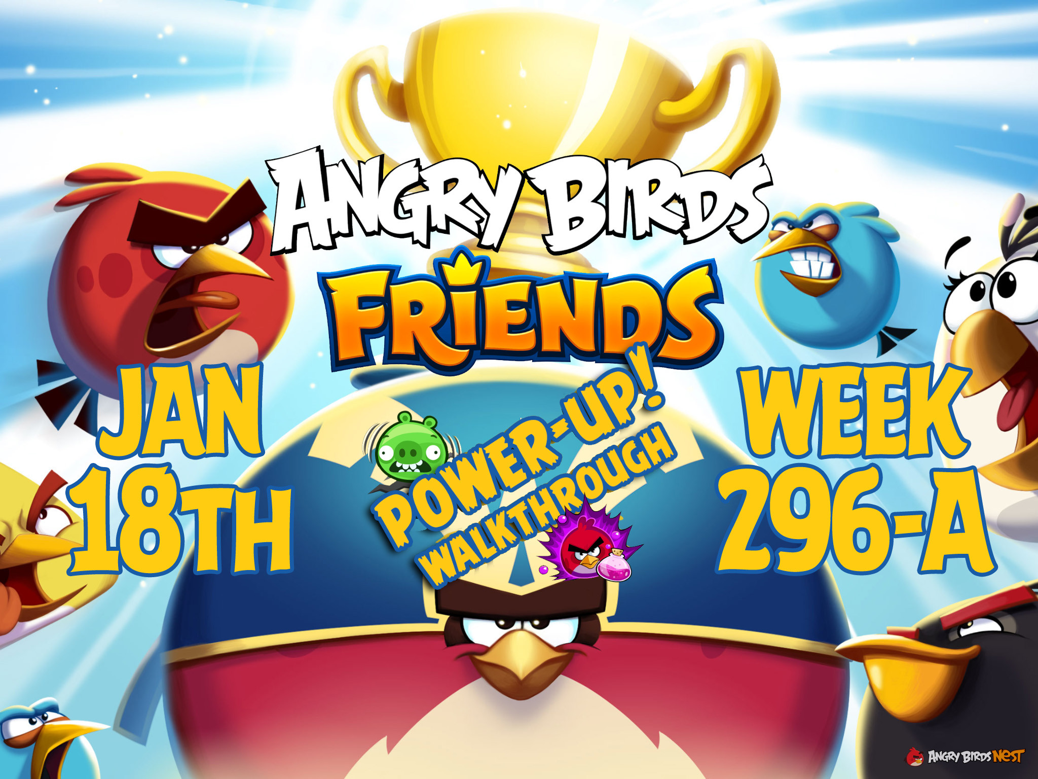 Angry Birds Friends Tournament Week 296-A Feature Image PU