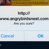 AngryBirdsNest Mobile Logout Confirmation