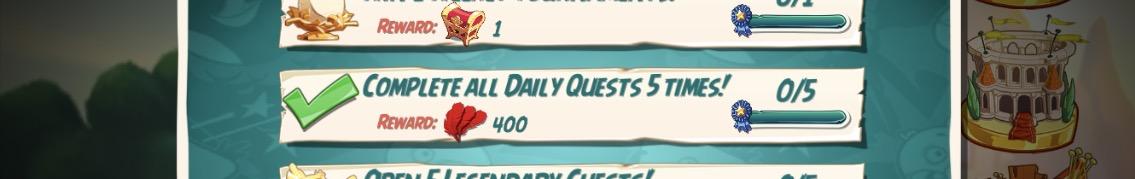 Complete all daily quests 5 times!