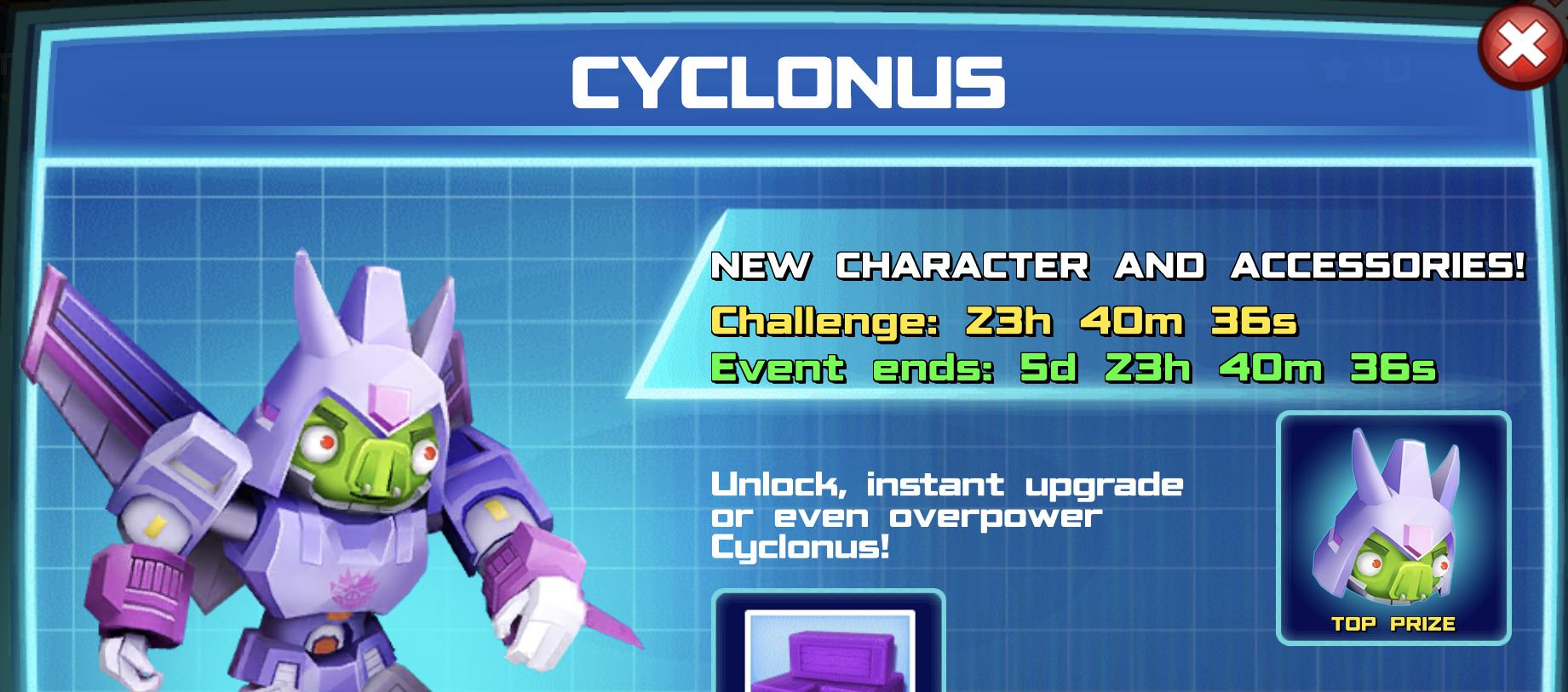 Cyclonus Event Banner