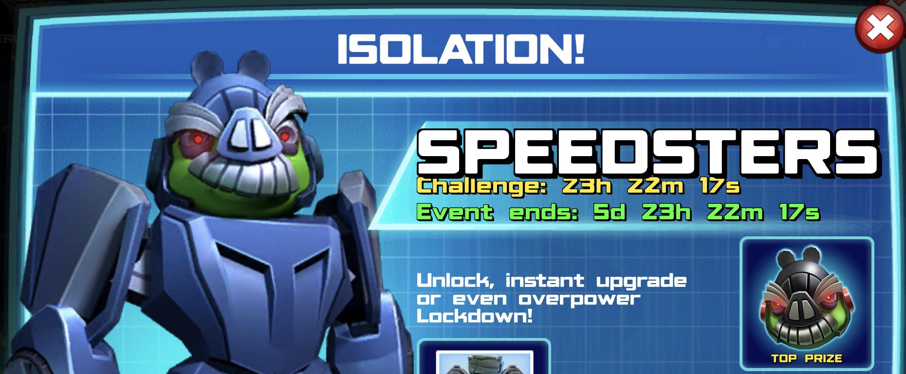 The event banner for Isolation!