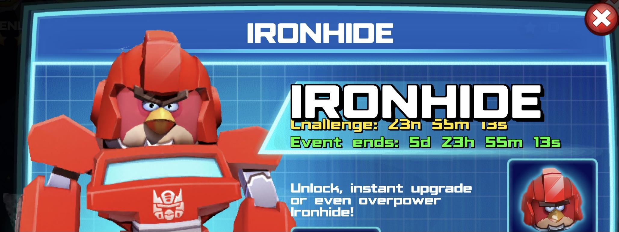 The event banner for Ironhide