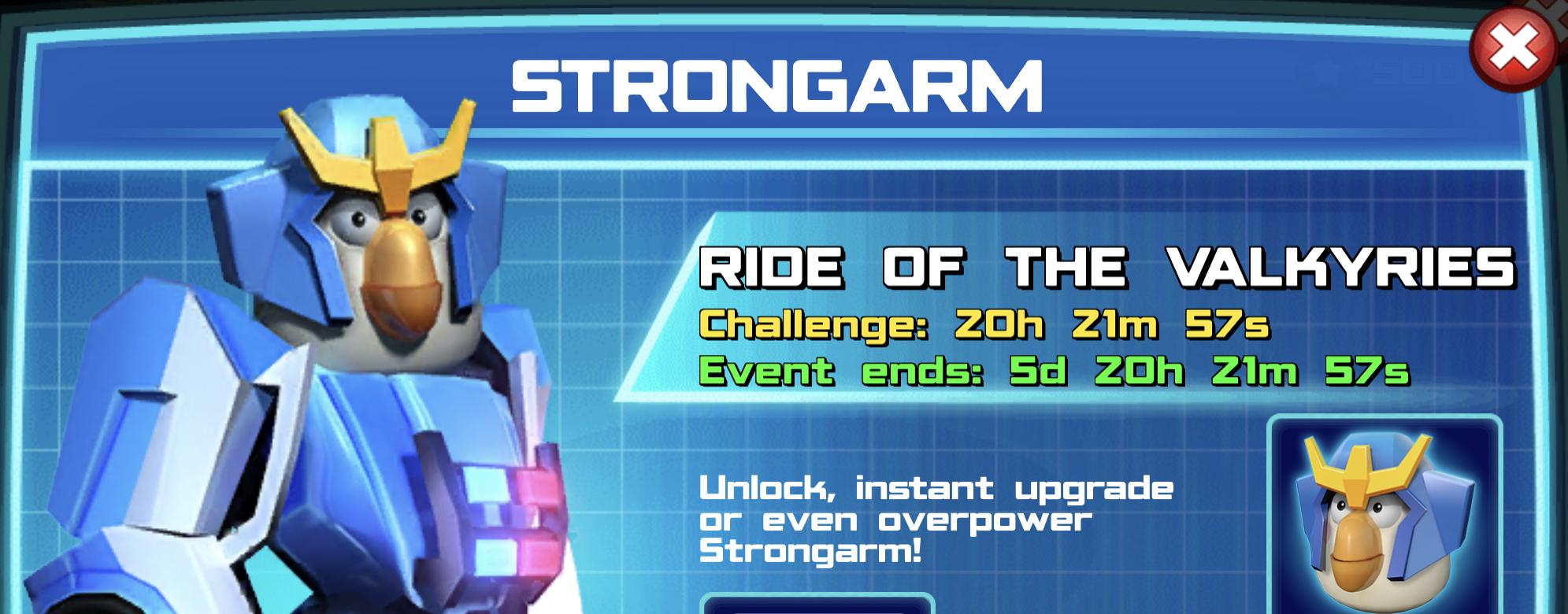 The event banner for Strongarm – Ride of the Valkyries