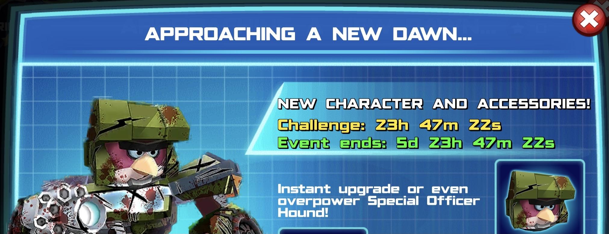 The event banner for Approaching A New Dawn…