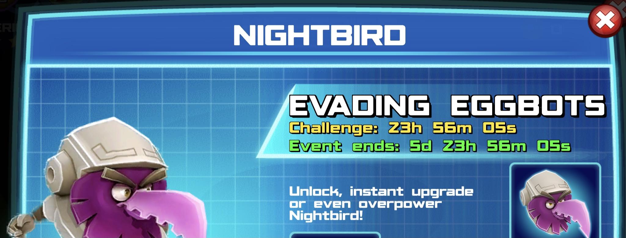 The event banner for Nightbird