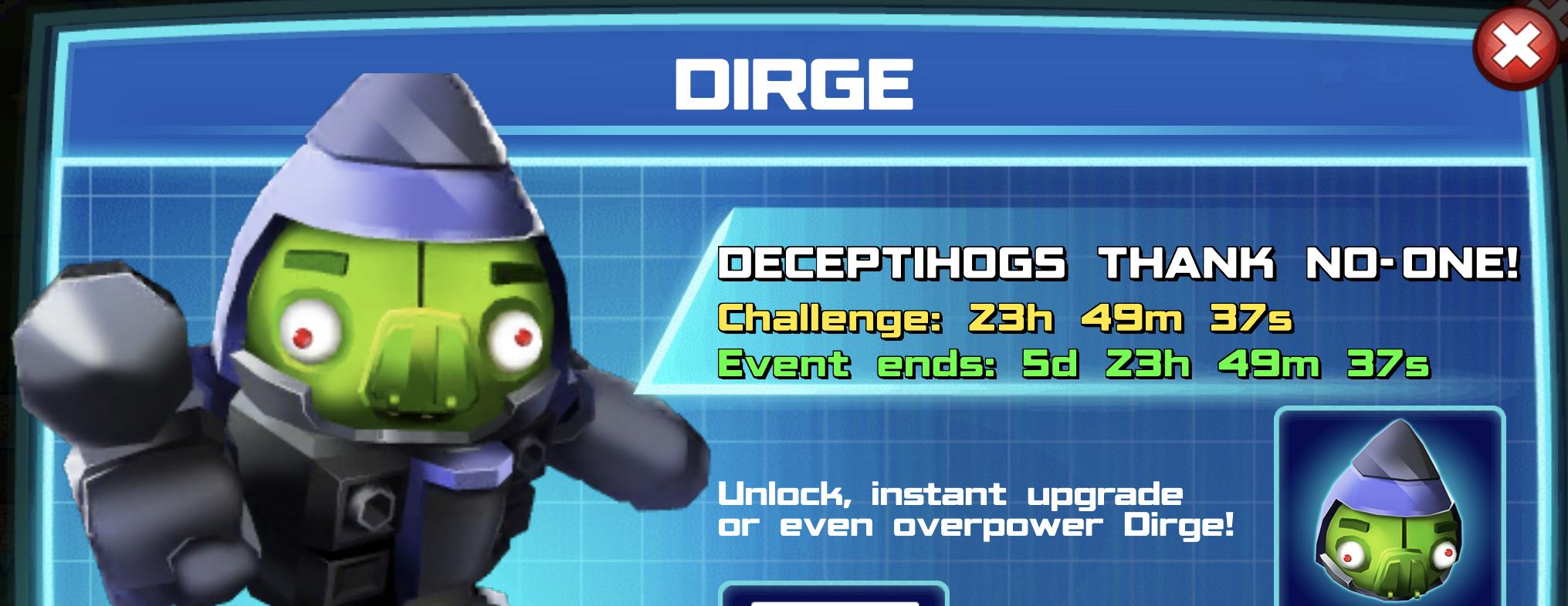The event banner for Dirge
