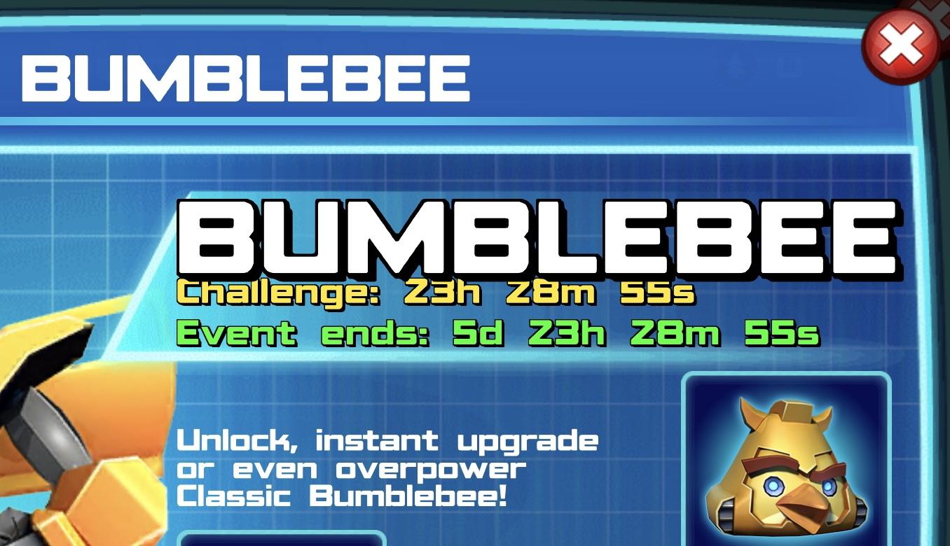 The event banner for Bumblebee