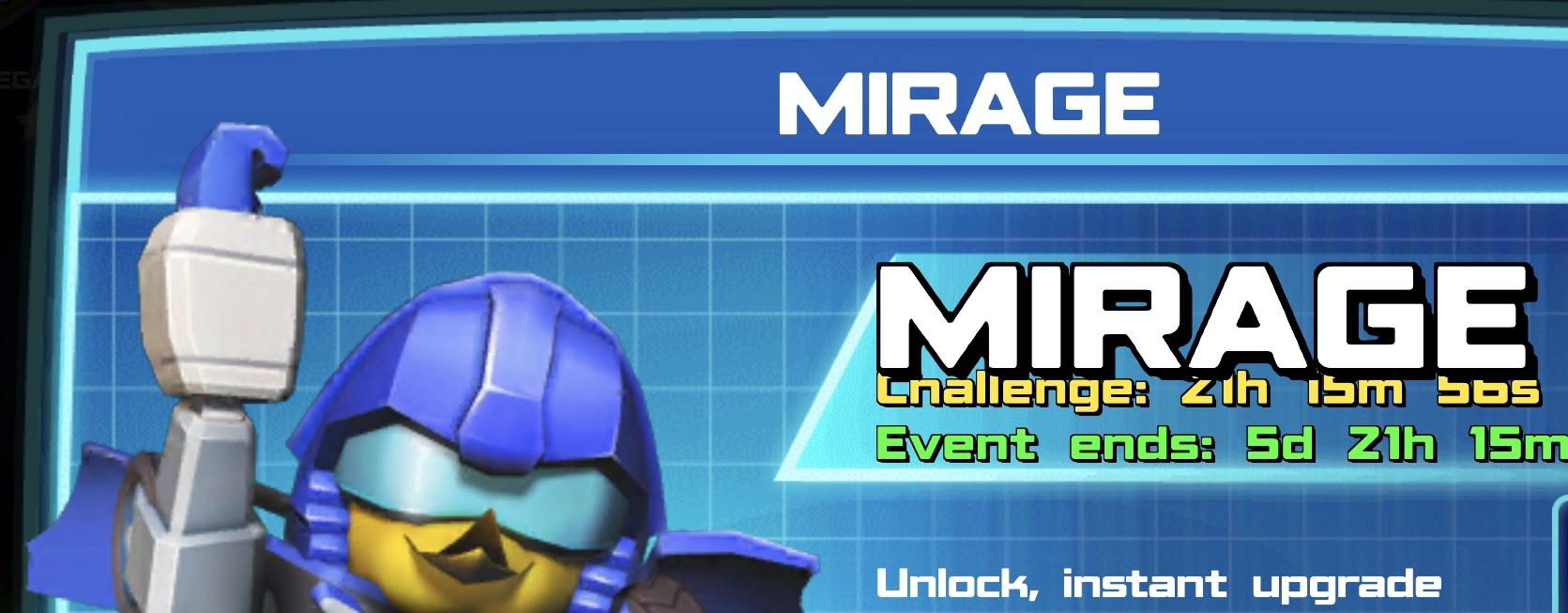 The event banner for Mirage