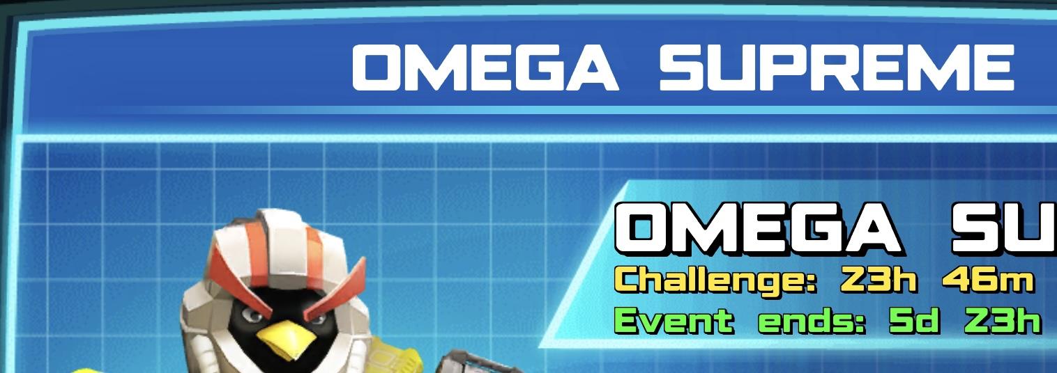 The event banner for Omega Supreme