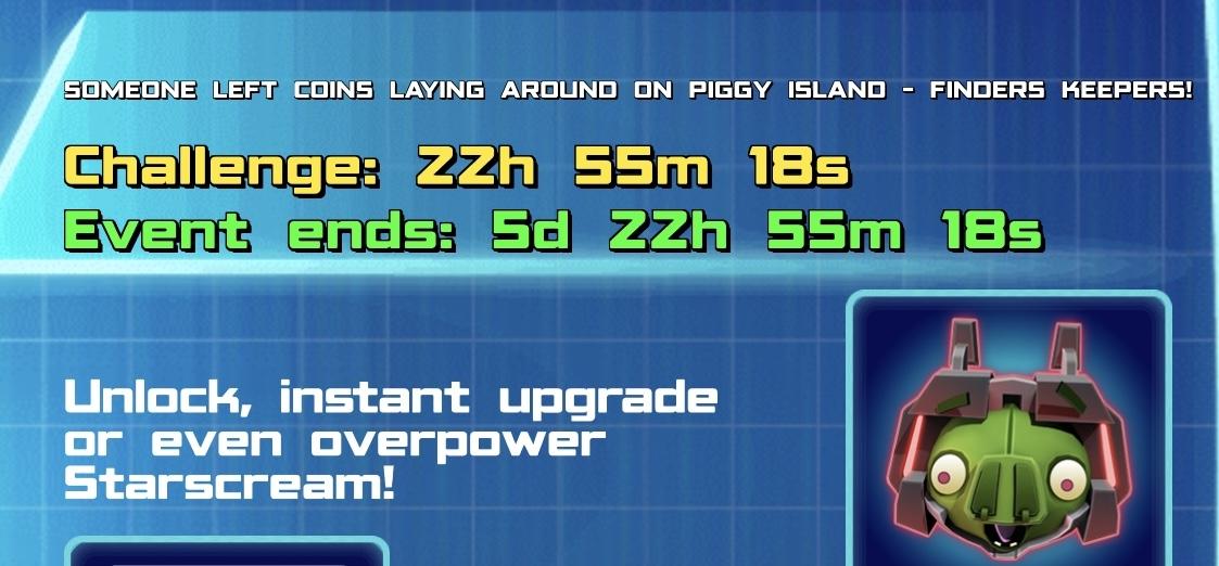 The event banner for ‘Someone Left Coins Lying Around on Piggy Island – Finders Keepers!’