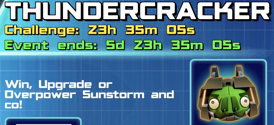 The event banner for Thundercracker