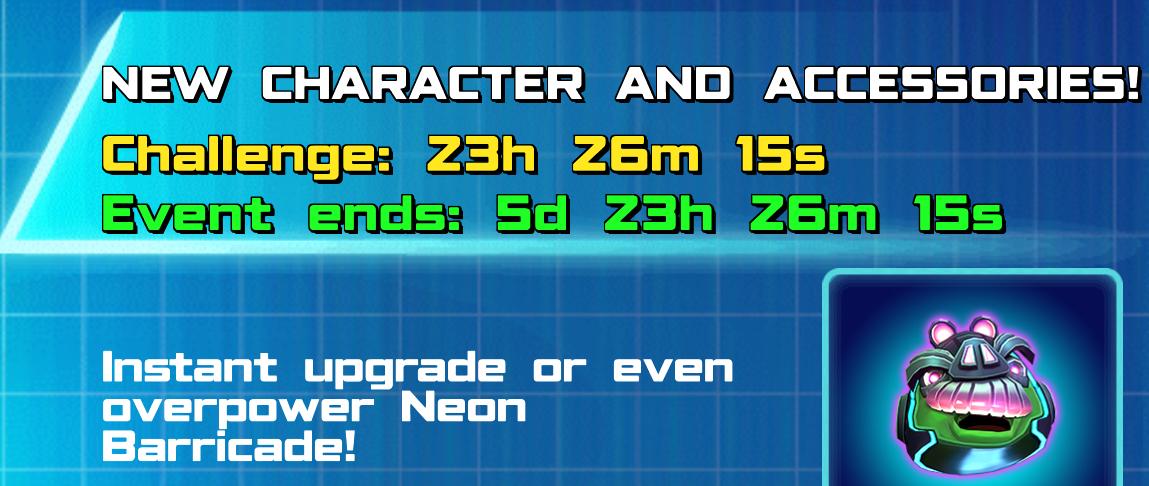 (Part of) The event banner for Neon Barricade