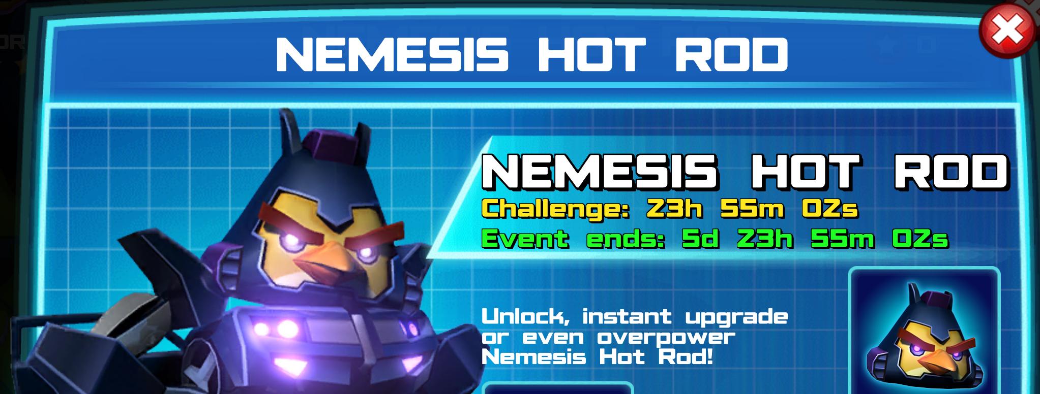 (Part of) The event banner for Nemesis Hot Rod