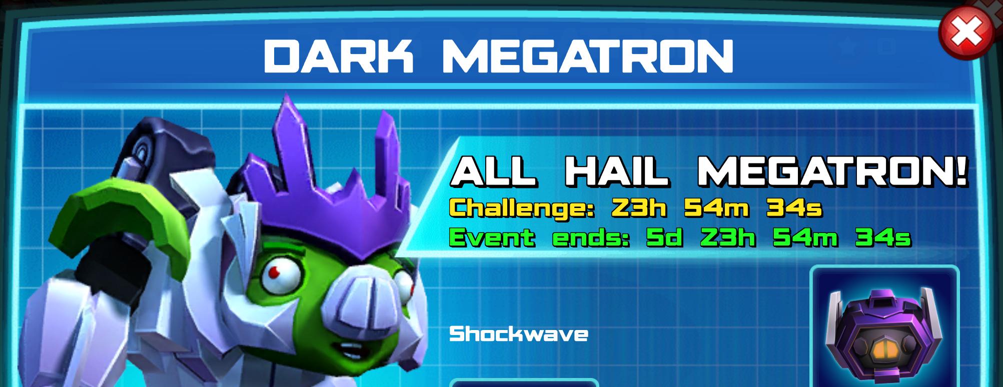(Part of) The event banner for Dark Megatron