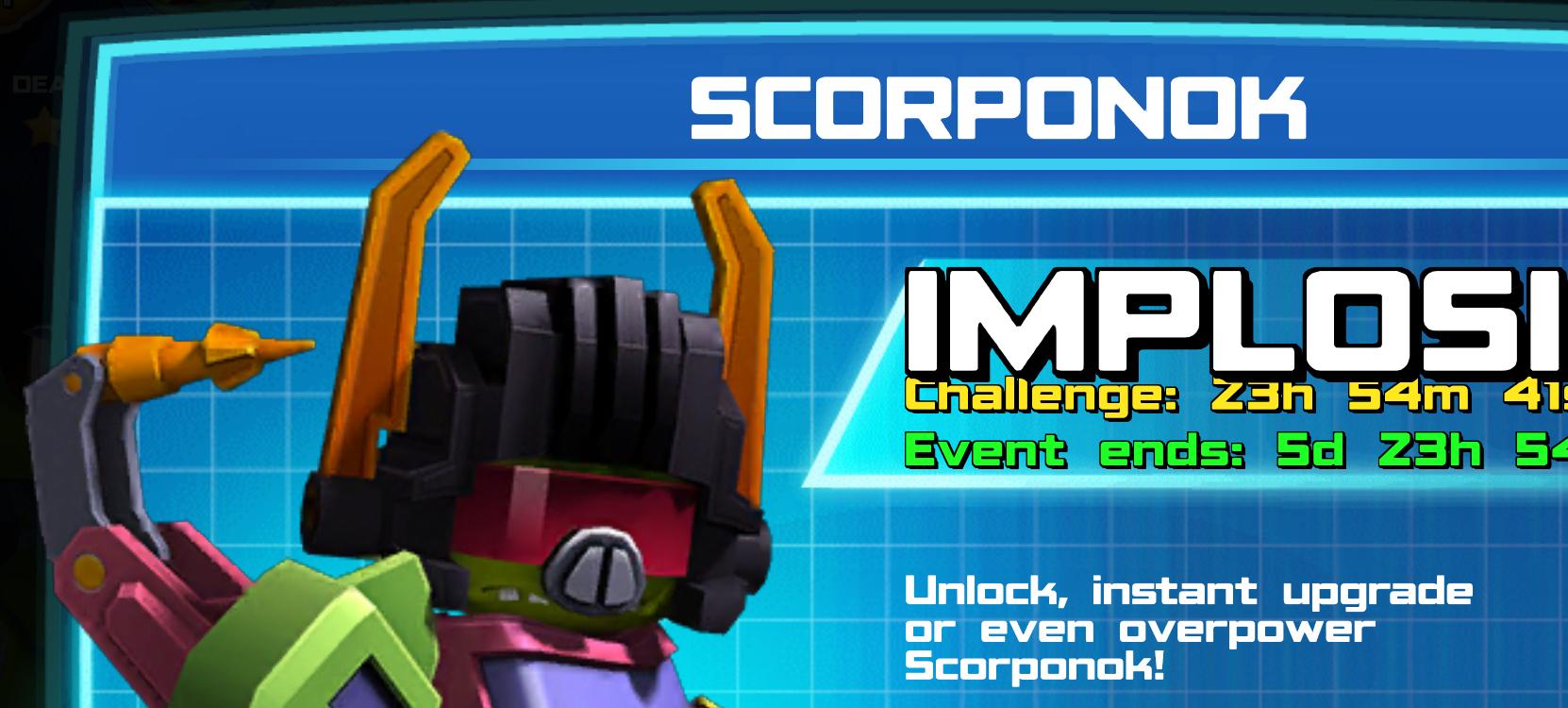 (Part of) The event banner for Scorponok