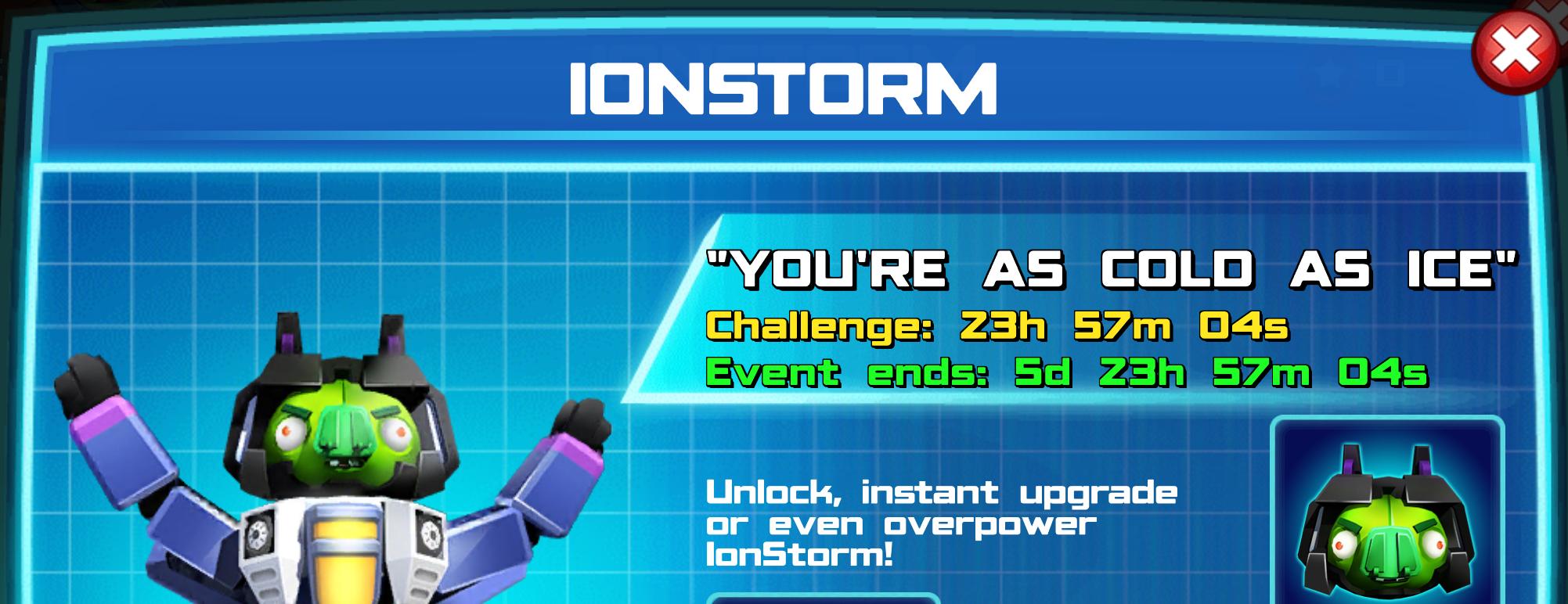 (Part of) The event banner for Ionstorm