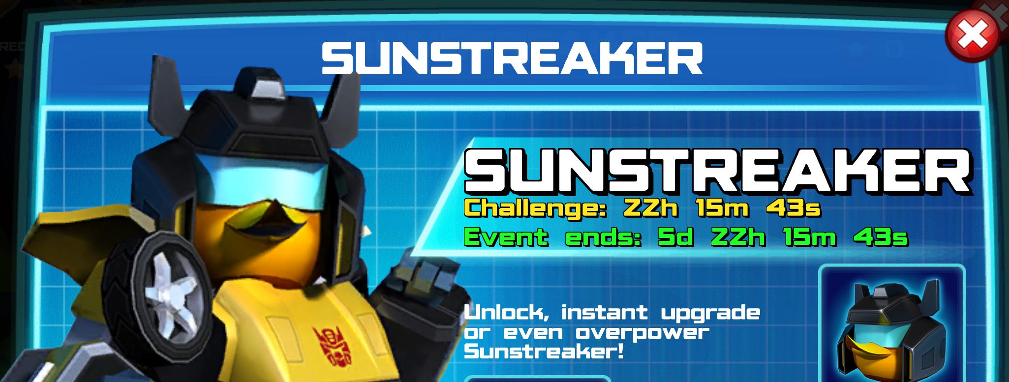 (Part of) The event banner for Sunstreaker