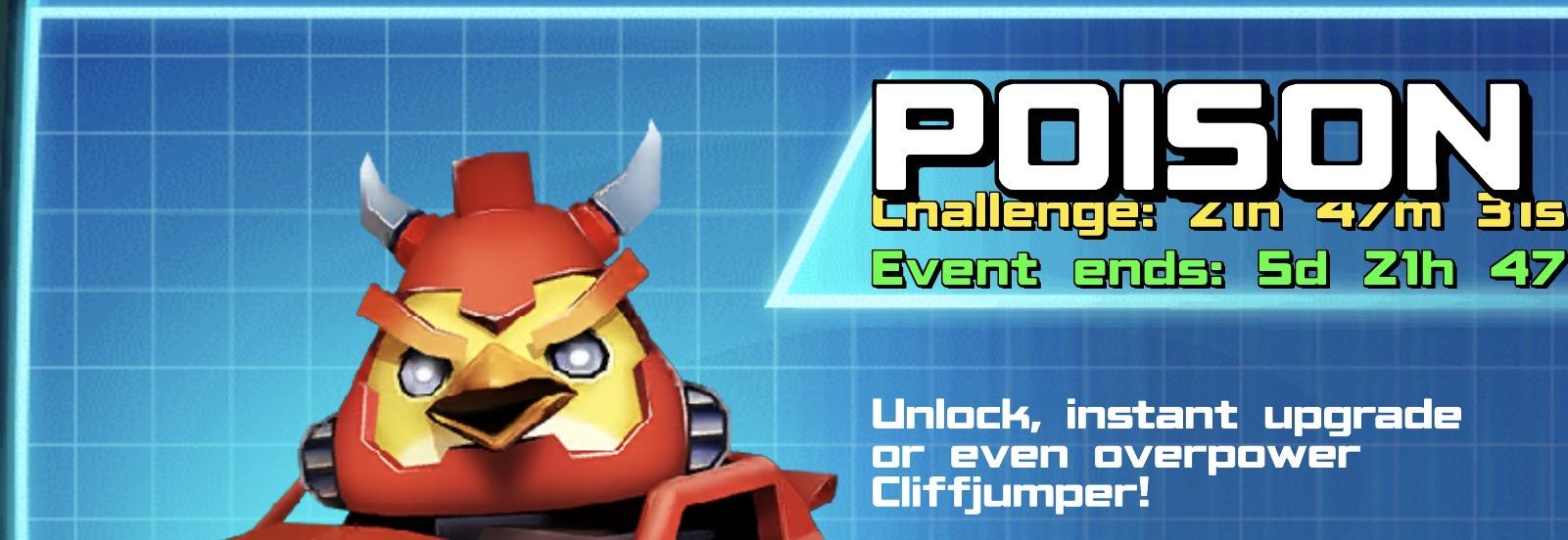 (Part of) The event banner for Cliffjumper