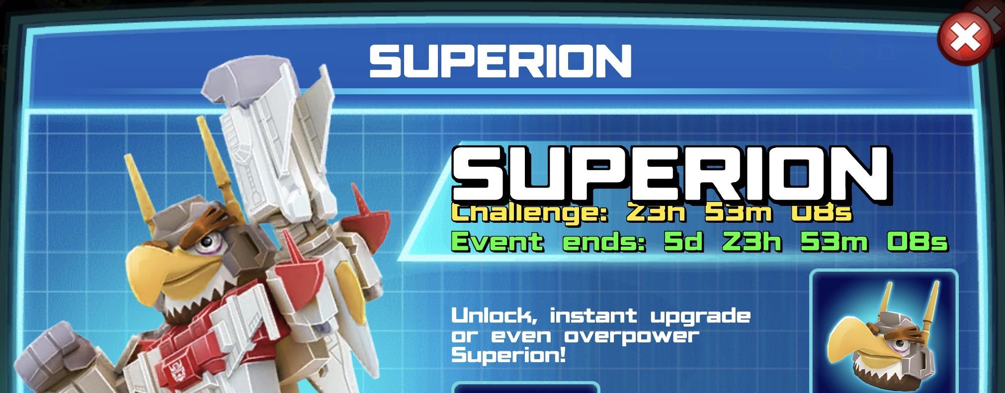 (Part of) The event banner for Superion