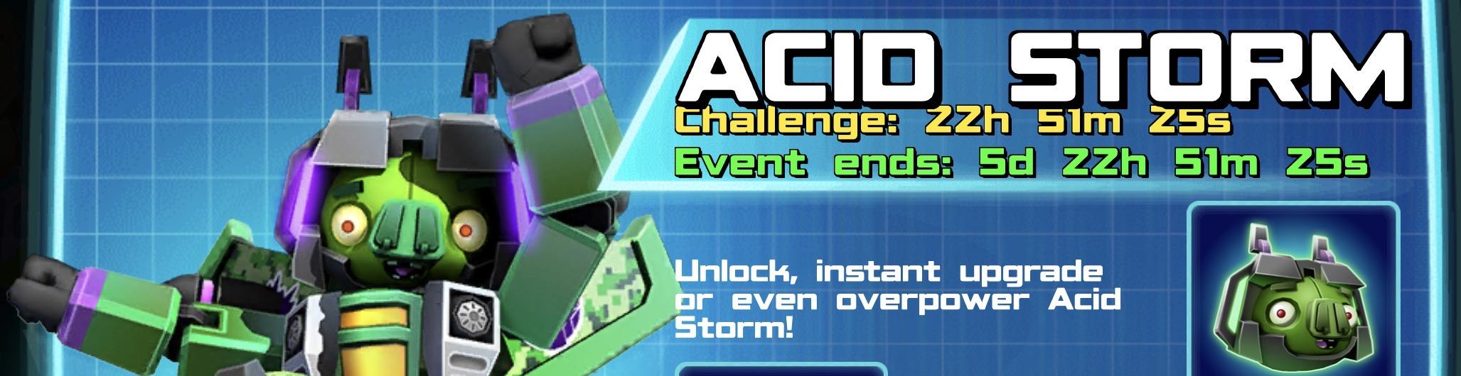 (Part of) The event banner for Acid Storm